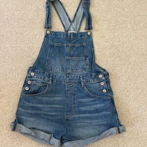 Free People Denim Blue Overalls